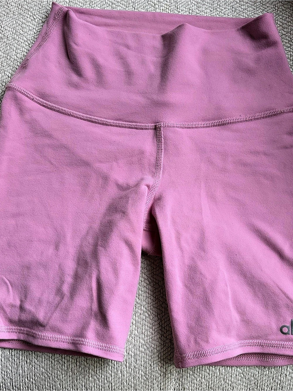 Alo Pink Bike Shorts Size